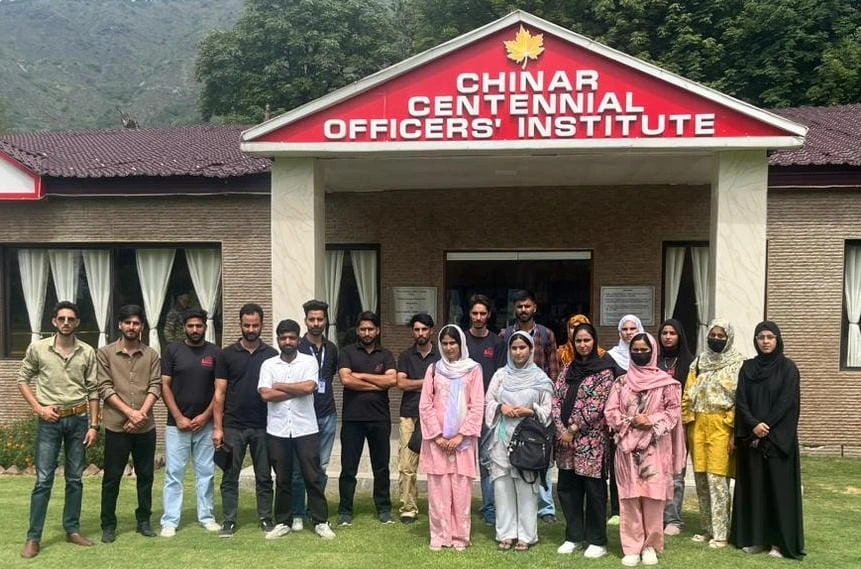 Students from Aryans Group of Colleges Visit BB Cantt Srinagar in Collaboration with Saving The Future NGO